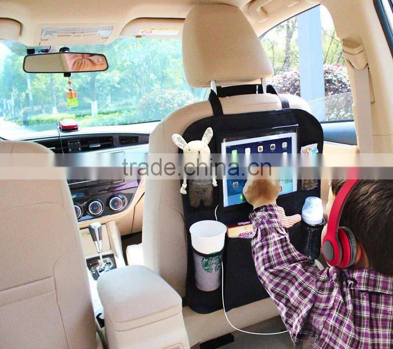 Amazon Hotting Multipurpose Car Back Seat Organizer with Tablet Holder For Kids Travel Accessories