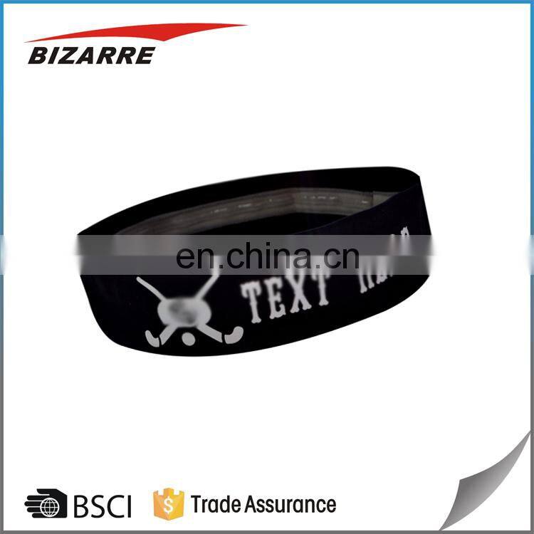 Breathable sport headband with silicone strip