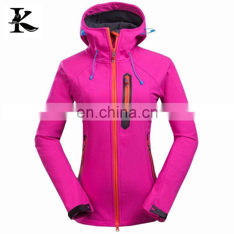 Custom womens outdoor sport climbing winter softshell jackets