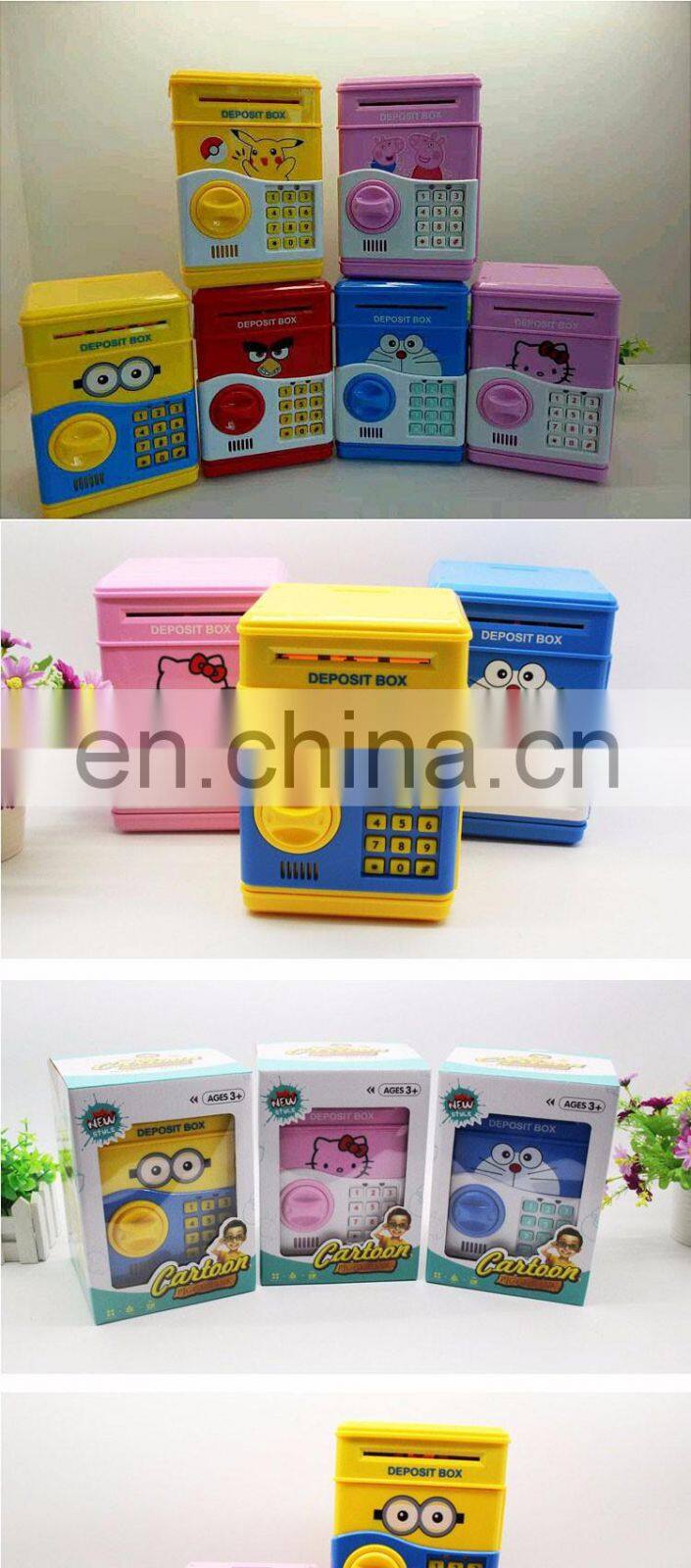 Hot Selling Plastic Intelligent ATM Money Saving Box Toys for Kids