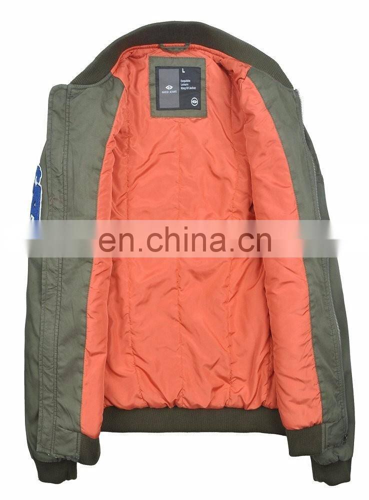 2017 Latest Design Durable Windproof Slim Bomber Jacket Men