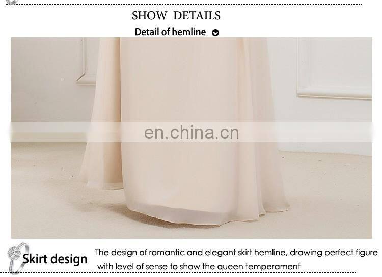 EB2227 A-Line scoop halter top Ruched Chiffon evening dress