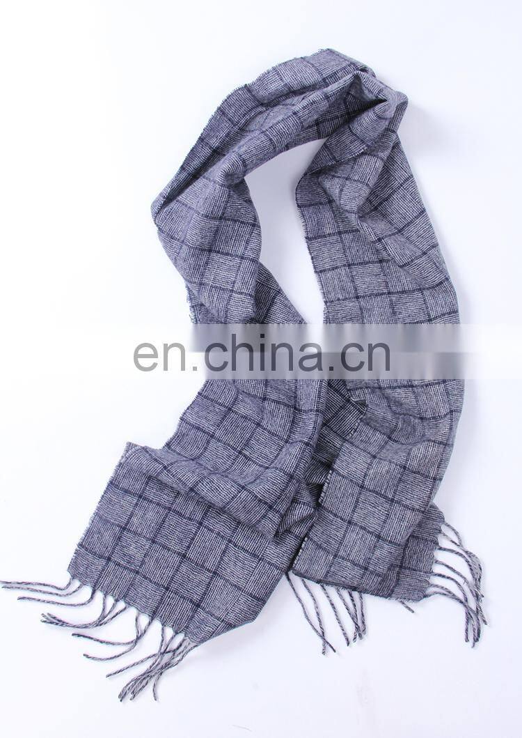 inner mongolia 2017 autumn winter woolen thick men warm classic plaid long tassel wool scarf