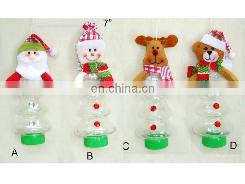 Newest Christmas toys Elderly snowman candy bottle for wholesale
