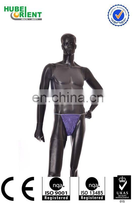 Nonwoven disposable spa sexy blue G-string for male