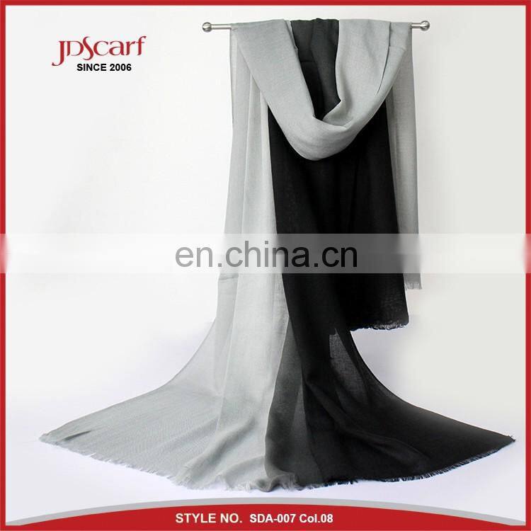 colourful thin fashion pashmina scarf gradient color acrylic scarf