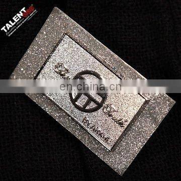 metal leather patch