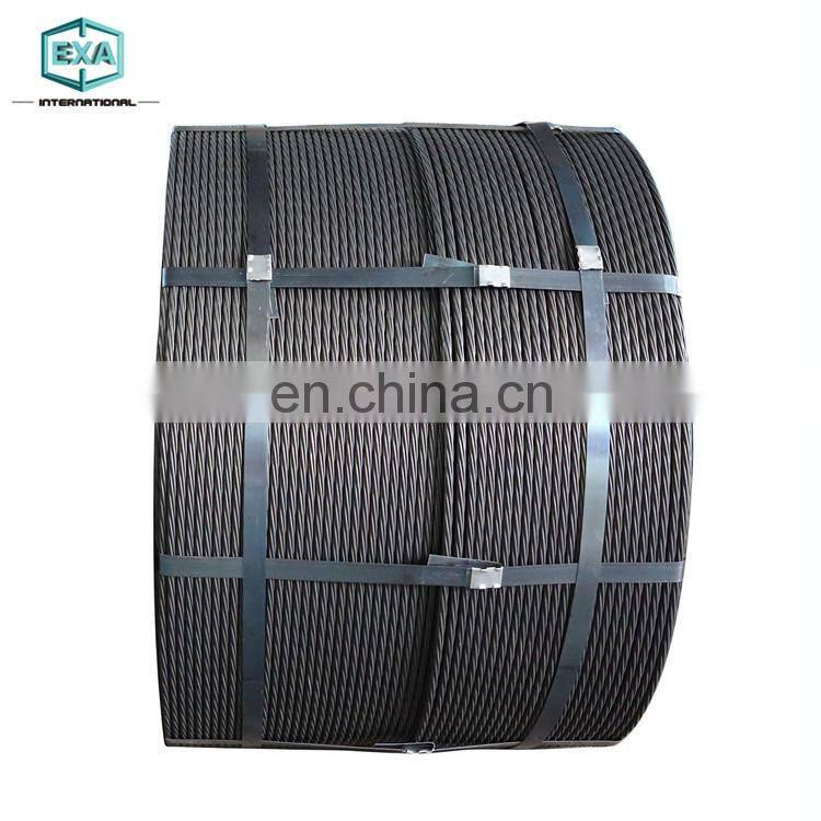 15.2mm 12.7mm 1860mpa 7wire astm a416 grade 270 zinc coated pc strand price