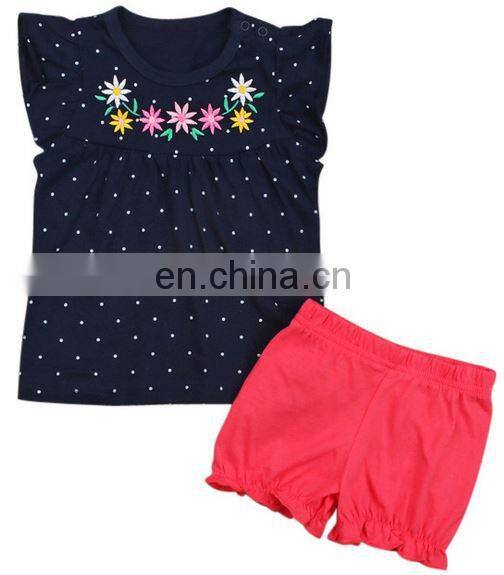 Fashion children girls cheap clothing toddler clothes 2018 baby sets