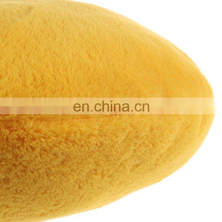 Smiley Face Emoticon Expression Emoji Stuffed Plush Pillow Toys Soft Touch Hug Emotion Yellow Round Large Pillow 19.6"