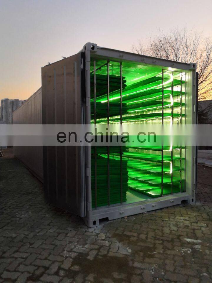 factory price professional automatic 1000kg/day green barley grass hydroponic fodder machine/hydroponic fodder container