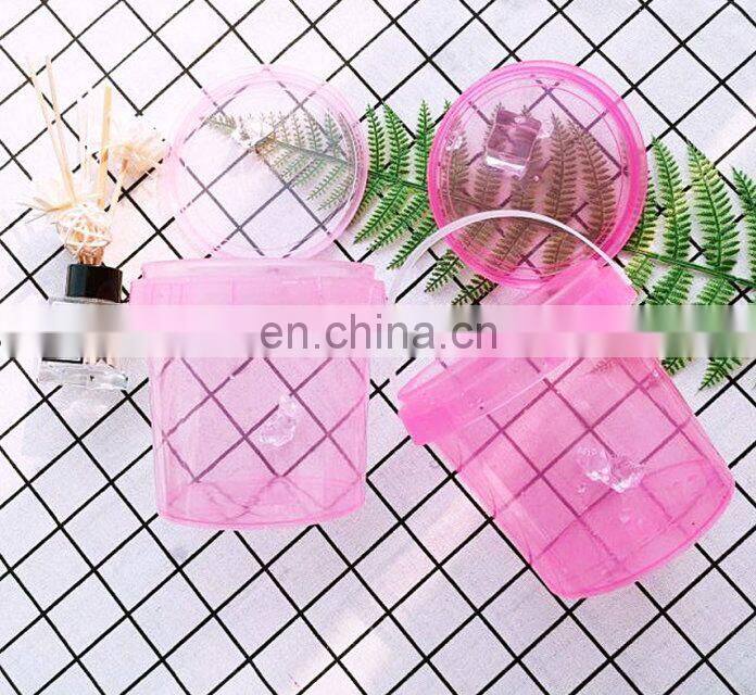 Wholesale 1L food grade round plastic bucket for food with lid and handle