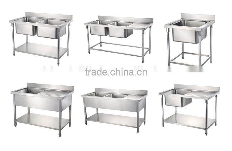 Round Tube Stainless Steel Work table With Sink