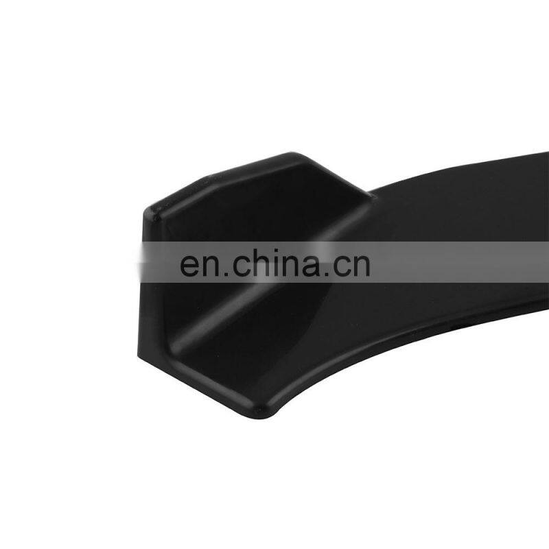 Black three-section design arrives in body kit UNIVERSAL Accessory ABS Universal front bumper lip spoiler