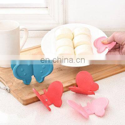 Butterfly creative kitchen silicone insulation against hot plate clip With magnet taken oven thickened protect hands take bowl