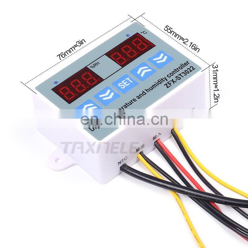 Digital Temperature Humidity Controller Regulator Thermostat Hygrostat Thermometer Hygrometer Control with Humidity Sensors 220V