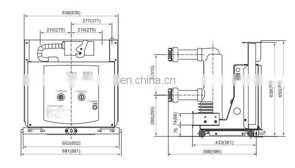 ZN63 VS1-12 10KV 11KV 12kv 24KV high voltage indoor vacuum circuit breaker switch 630A 1250A 1600A 2000A 2500A