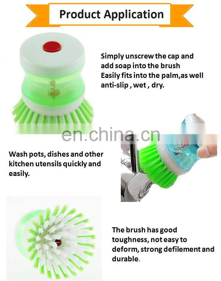 Creative Automatic Hydraulic Pot Brush Liquid Storage Cup Kitchen Boiler Plastic