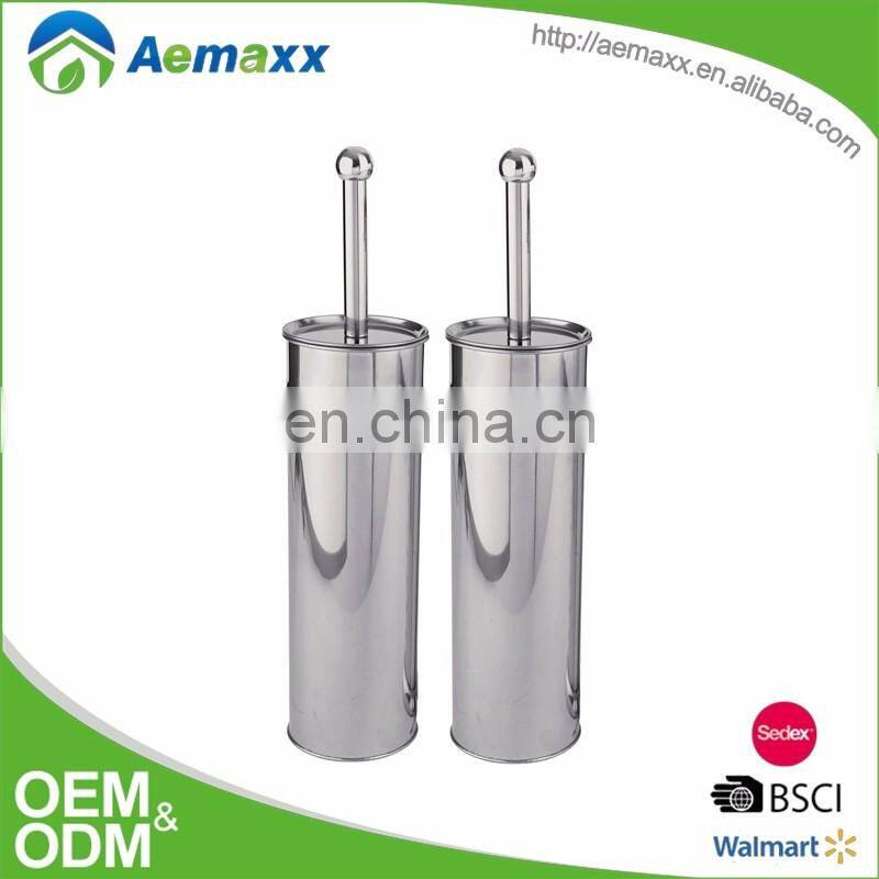 SS luxury Stainless steel toilet cleaning brush with long handle for household