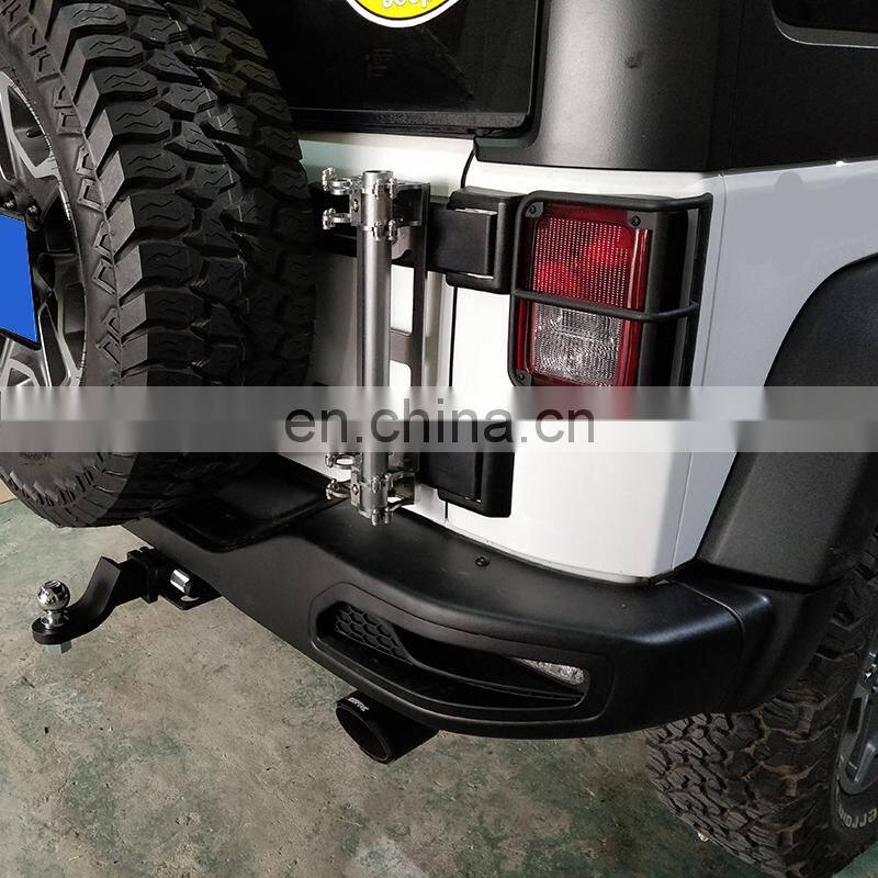Steel Rear Bumper with Light for Jeep Wrangler JK 2007+ Auto Accessories Black Rear Bar