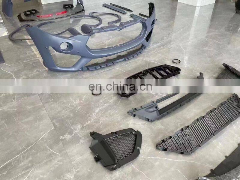 Runde Front Bumper Grille Side Skirts Wheel Eyebrow Rear Bumper Exhaust Tips For Maserati Levante Trofeo Style Body Kit