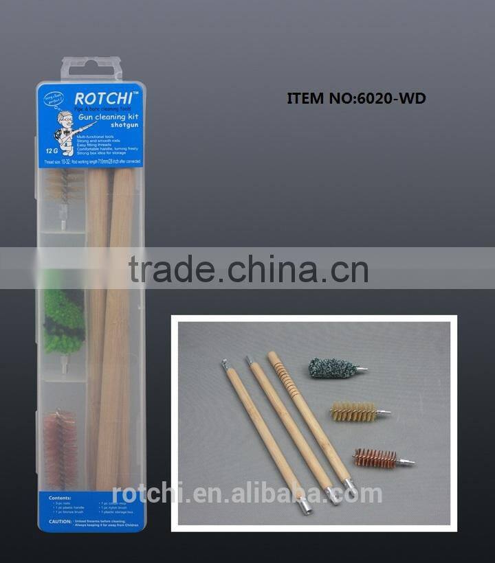 Wooden rods shotgun gun cleaning kit , cleaning kit for shotgun,shotgun cleaning sets