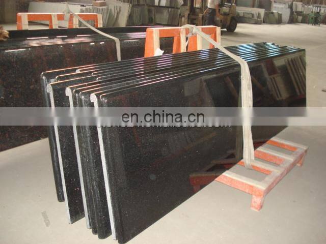 Hot selling zimbabwe black granite floor tiles black gold granite