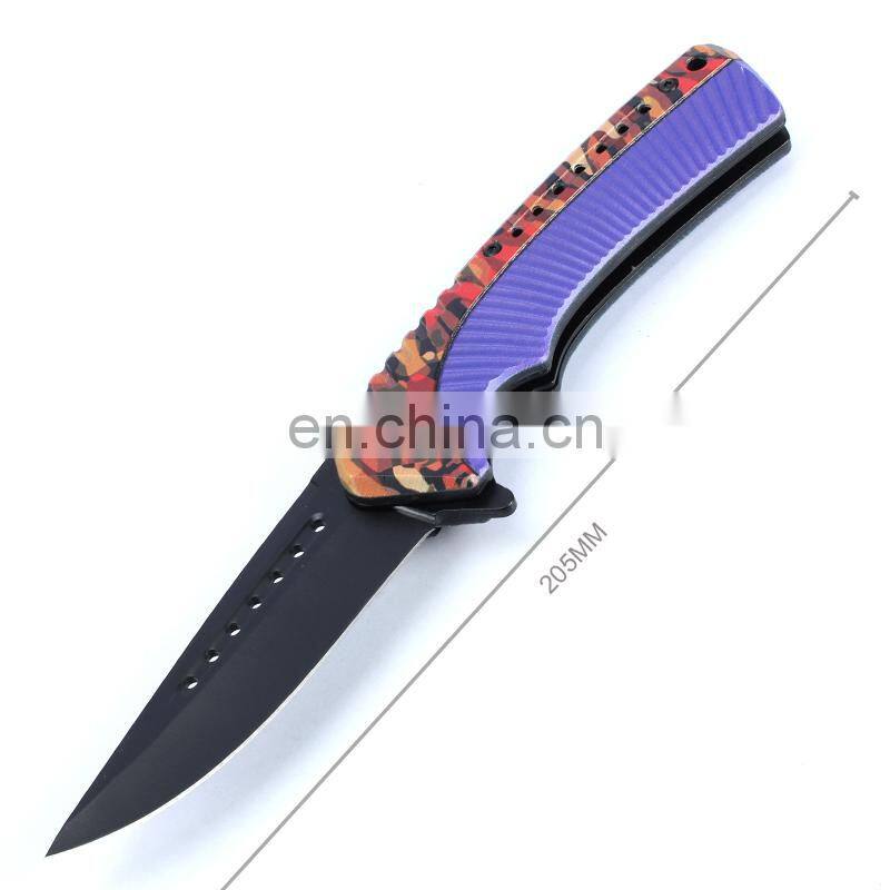 New Trends Outdoor Camping Hunting Bushcraft Folding Foldable Knife Tactical Paracord Survival Military Pocket Knife