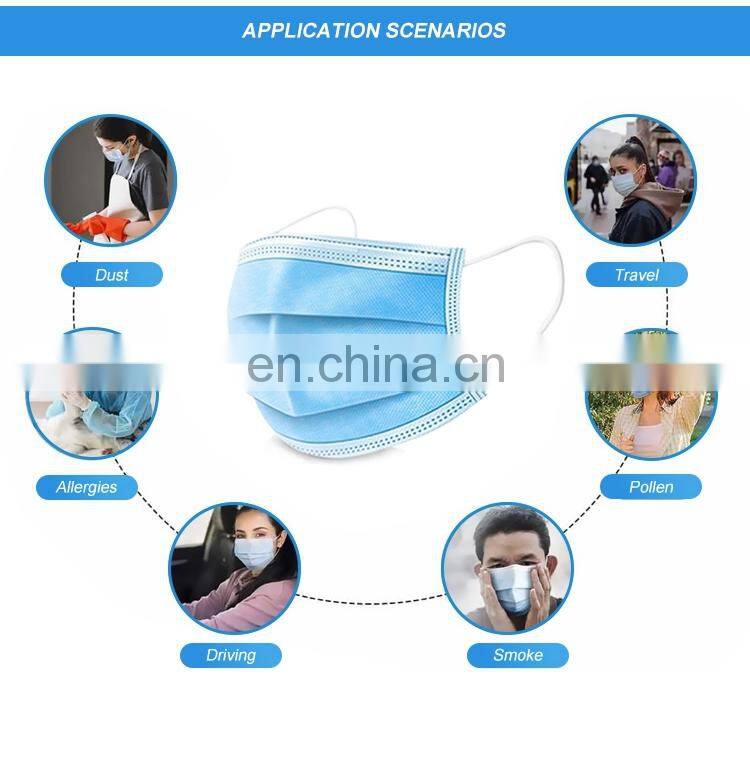 Hospital Doctor Disposable Black 3 4 ply Non Woven Activated Carbon Deodorant Surgical Medical Face Mask