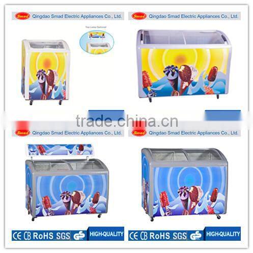 curved glass door chest freezer top sliding glass door display chest freezer