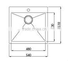 Topmount Single Bowl Kitchen Sink-RTS 100a
