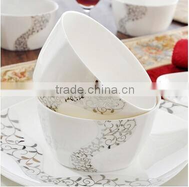 56 pcs decorative and home used western style dinner plates set