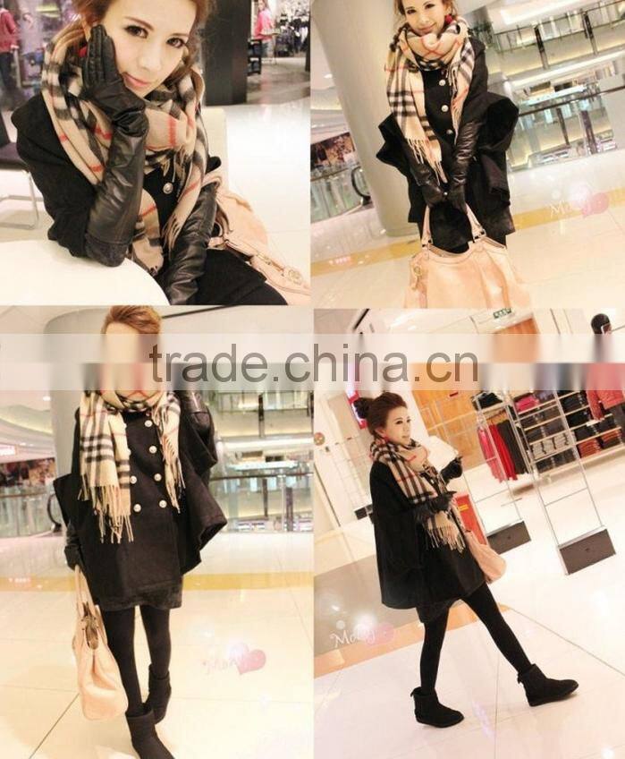 High quality fashionable cotton cashmere imitation tassel scarf
