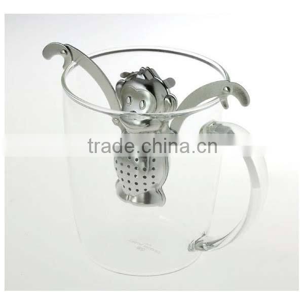 YangJiang Factory manufacture monkey shape stainless steel Low price tea strainer