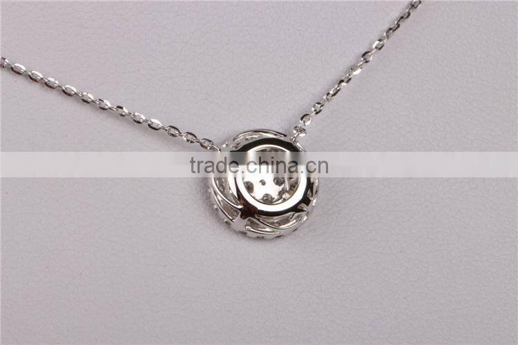 wholesale micro plates Zircon jewel sterling silver 925 pendant necklace