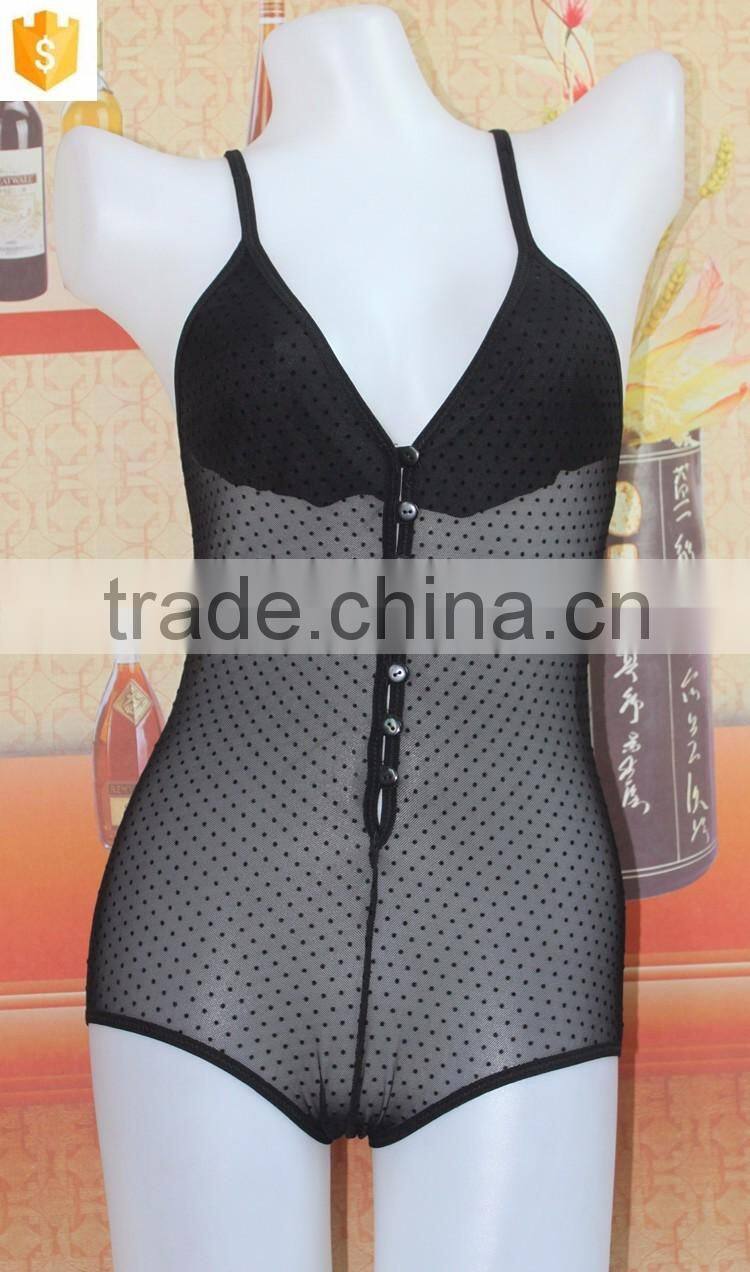 fashion hot black sexy mature women transparent lingerie nigntwear