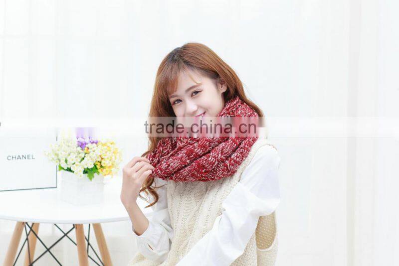 New Style Winter Men Women Fashion Colorful Infinity Acrylic Knit Hood Scarf