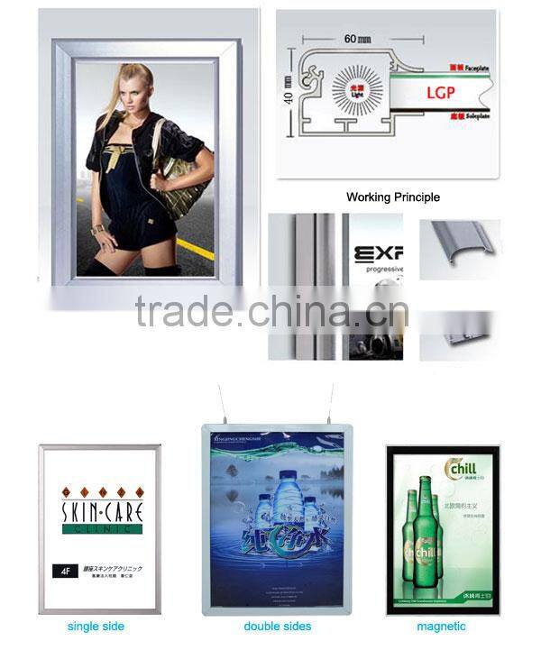 Locking Sign aluminum slim frame poster outdoor Lightbox