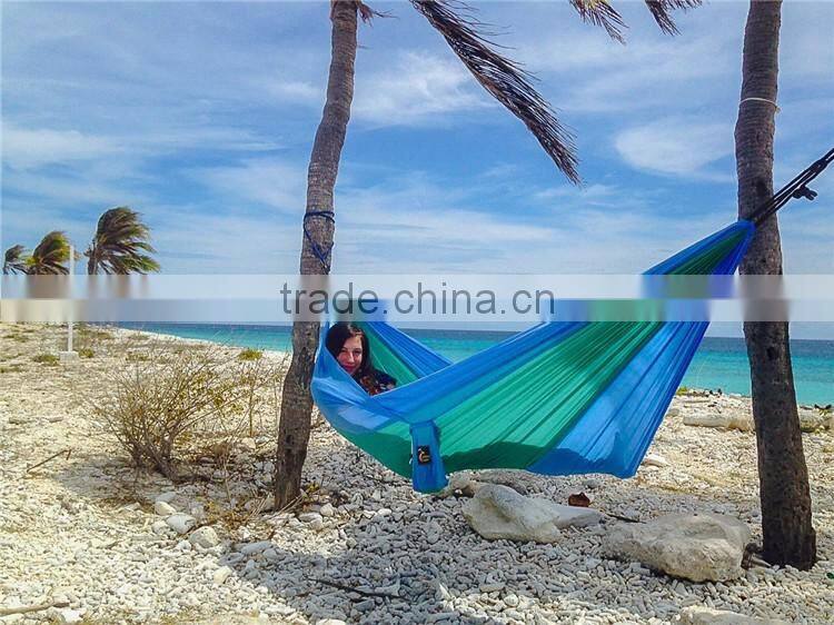 Hanging Parachute Fabric Folding Outdoor Sleeping Portable Nylon Hammock