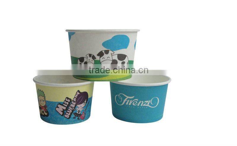 Hot sell disposable ice cream paper cups with lip