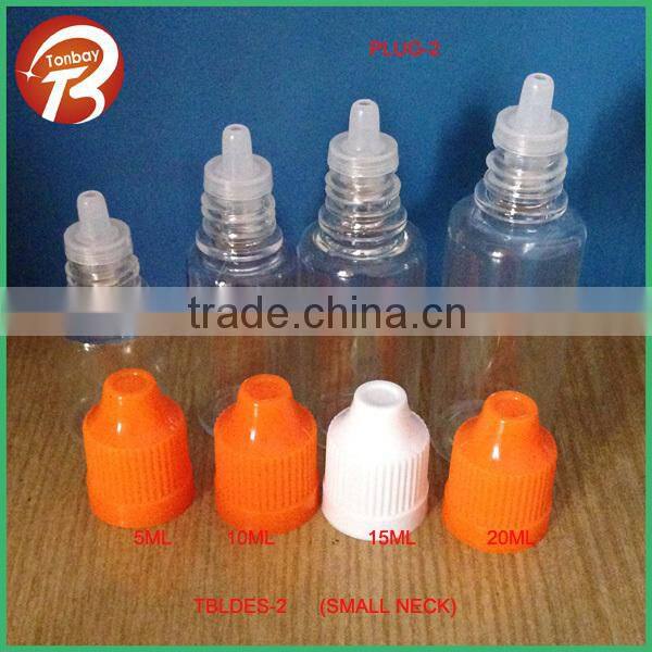 30ml blue plastic PET e juice bottle with tamper ring childsafety cap