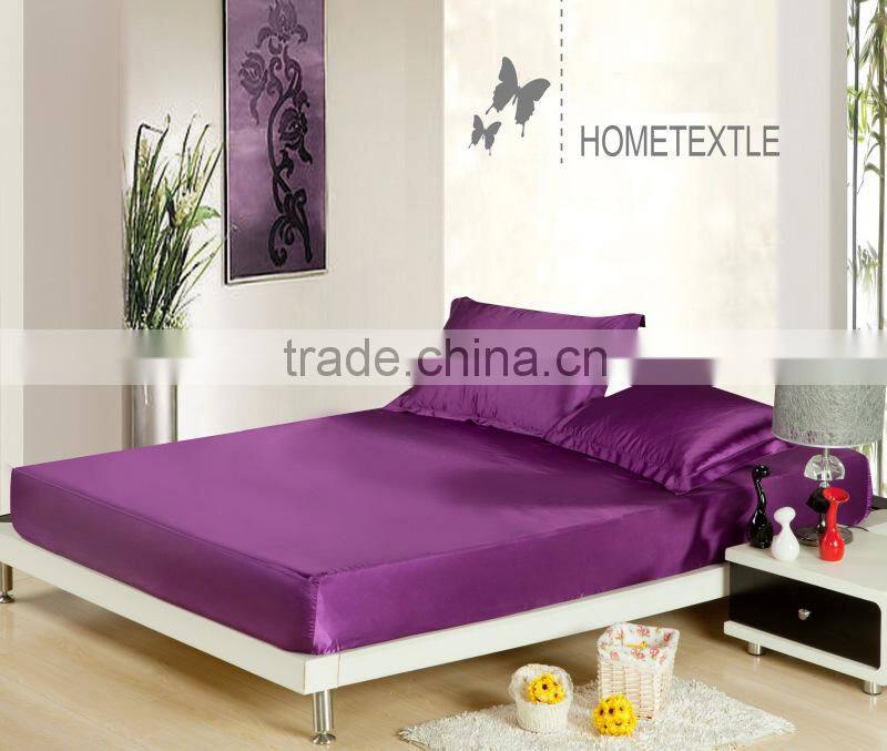 cheap wholesale soft silk bed covers, fitted sheet, silk mattress protector