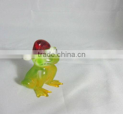 Hot Sell Fog Shaped Glass Gift,handblown glass animals