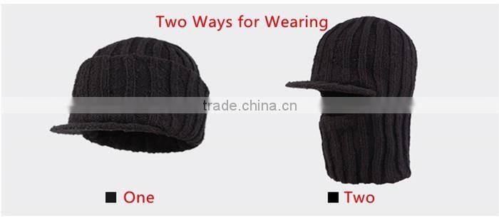 Male fashion custom free knit pattern for hat earflaps on sale