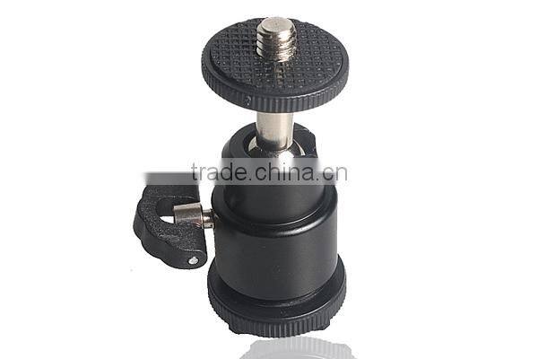 1/4" Mini Ball Head Bracket/Holder/Mount for Canon/Nikon Tripod Hot Shoe Flash