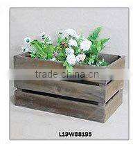 Stained Blue French Custom Decorative Wooden Crates