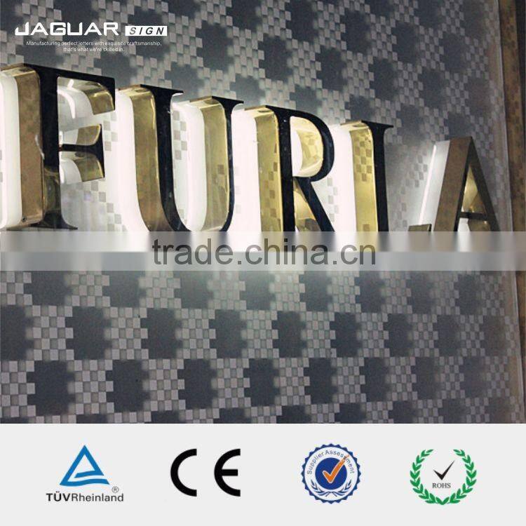 Metal outdoor sign up 3d Led Backlit Sign with cheap price