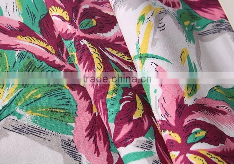 2016 digital printed textiles wholesale 100% cotton satin fabric