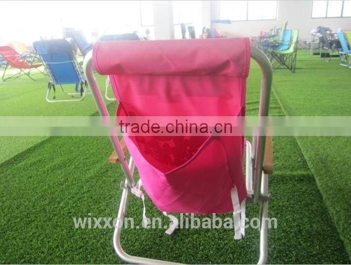 Popular Backpack Folding Reclining Wooden Handle Beach Chair
