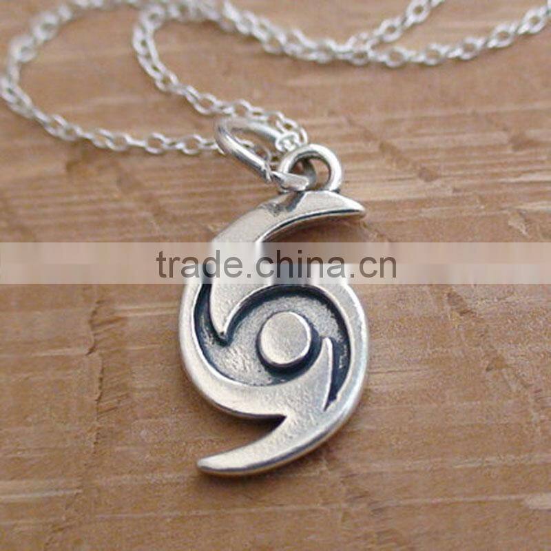 OEM Weather Jewelry Silver/Gold Spinning Hurricane Necklace